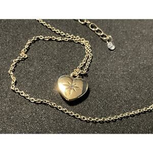 15in W/ 3in Ext Gold Tone Heart Shaped Necklace